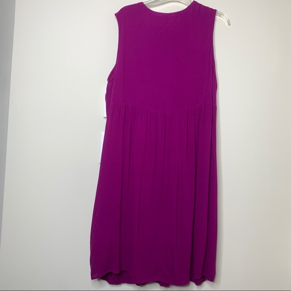 NWT Old Navy Fuchsia Sleeveless Dress Sz 2x Plus - Picture 3 of 7